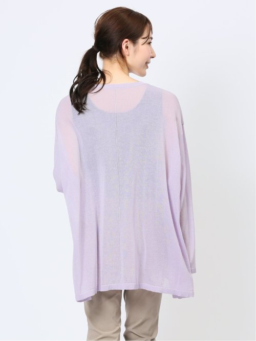 ハンチ/HUNCH 無地 オーバーサイズ シアーニット