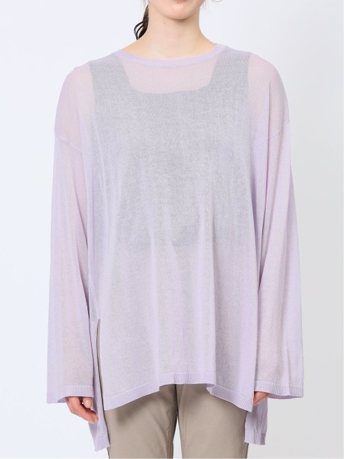 ハンチ/HUNCH 無地 オーバーサイズ シアーニット