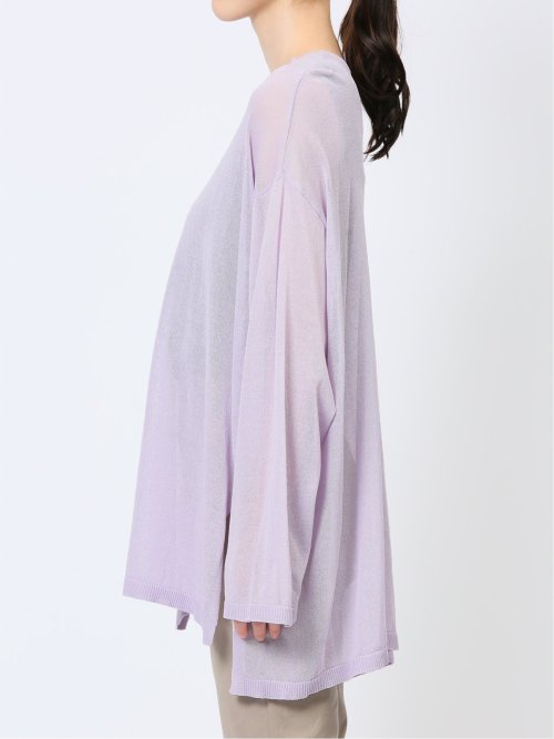 ハンチ/HUNCH 無地 オーバーサイズ シアーニット
