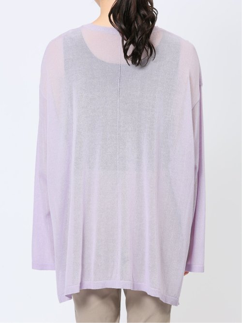 ハンチ/HUNCH 無地 オーバーサイズ シアーニット