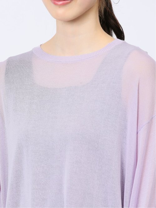 ハンチ/HUNCH 無地 オーバーサイズ シアーニット