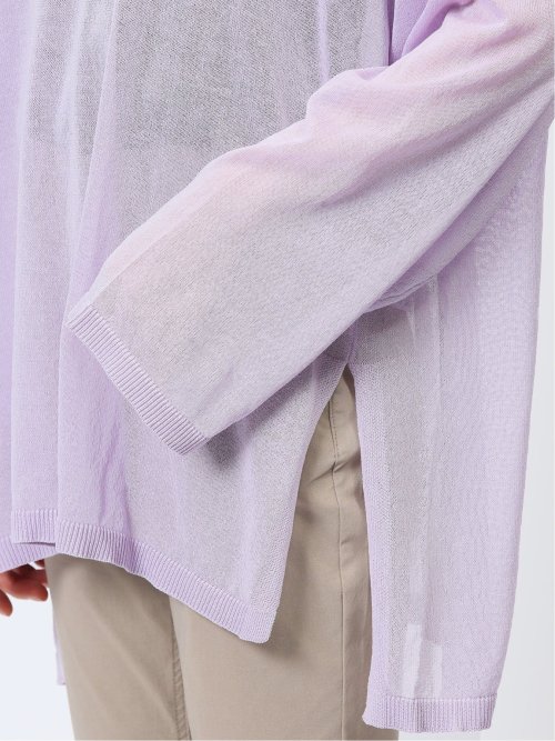 ハンチ/HUNCH 無地 オーバーサイズ シアーニット