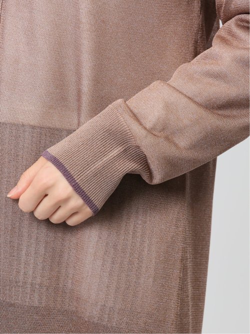 ハンチ/HUNCH ラメシアー ロングカーディガン