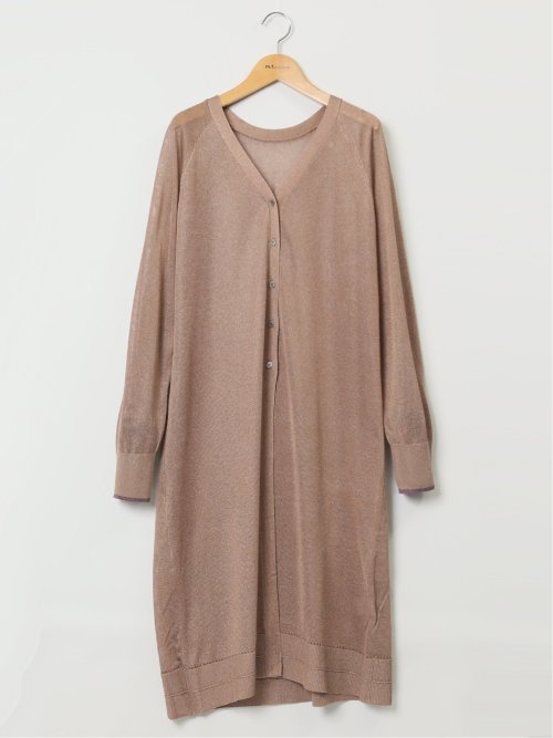 ハンチ/HUNCH ラメシアー ロングカーディガン