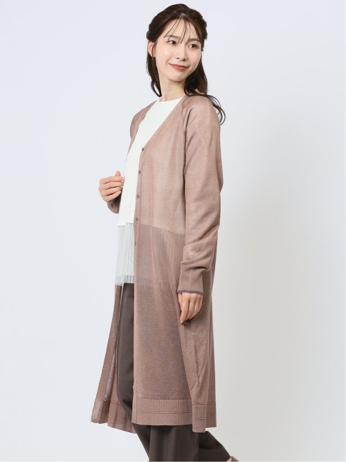 ハンチ/HUNCH ラメシアー ロングカーディガン