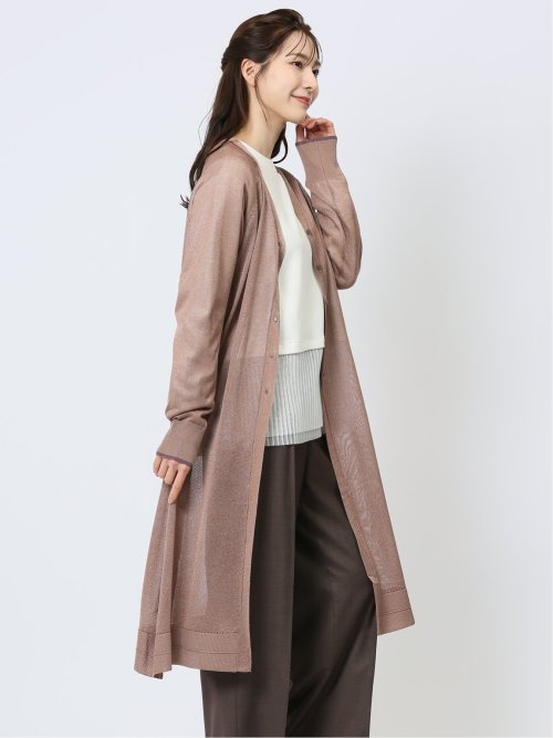 ハンチ/HUNCH ラメシアー ロングカーディガン