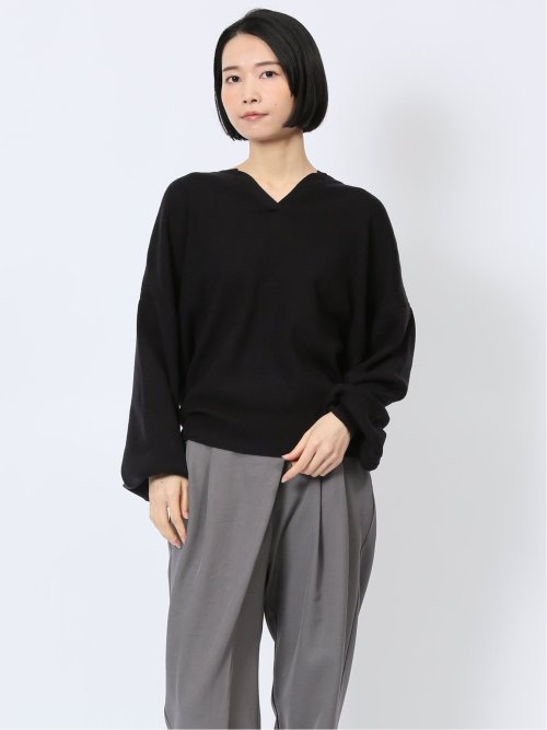 ハンチ/HUNCH やわもちヤーン キーネックニット