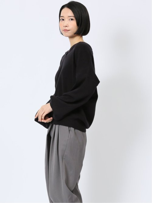 ハンチ/HUNCH やわもちヤーン キーネックニット