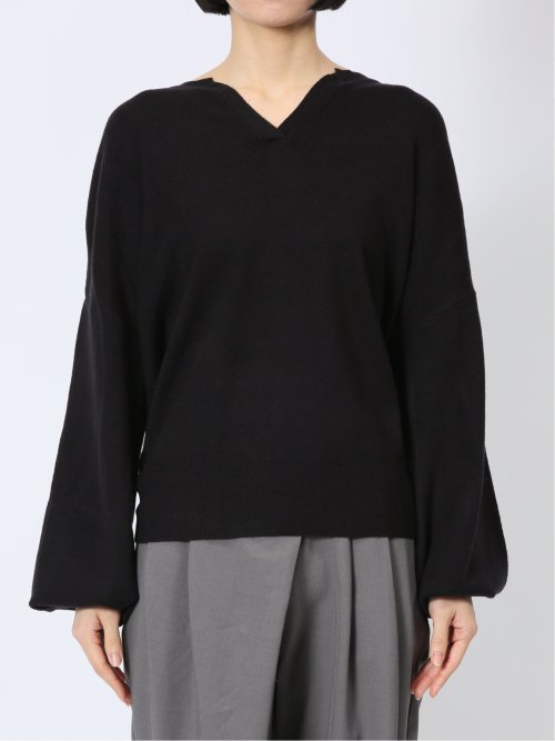 ハンチ/HUNCH やわもちヤーン キーネックニット