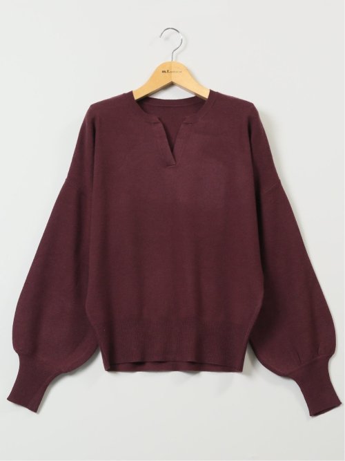 ハンチ/HUNCH やわもちヤーン キーネックニット