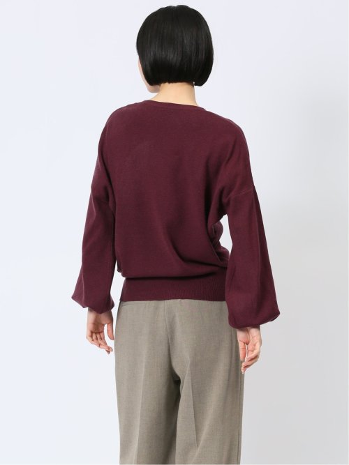 ハンチ/HUNCH やわもちヤーン キーネックニット