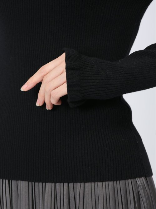 マーブルワルツ/MARBLE WALTS フリルネック リブニットプルオーバー