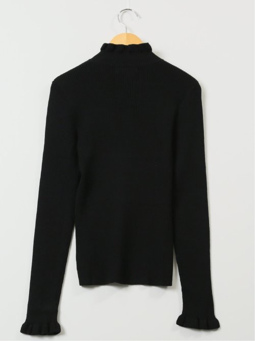 マーブルワルツ/MARBLE WALTS フリルネック リブニットプルオーバー