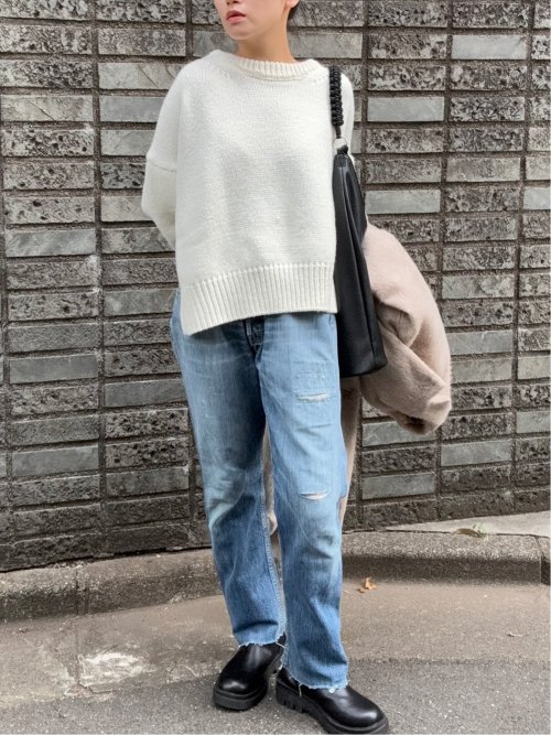 ドロー/DRAW ハンドウォッシャブル ウール混 ビックシルエット ニット