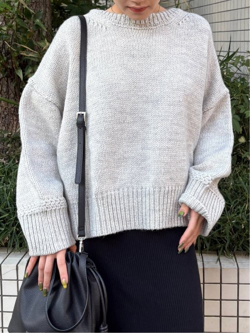 ドロー/DRAW ハンドウォッシャブル ウール混 ビックシルエット ニット