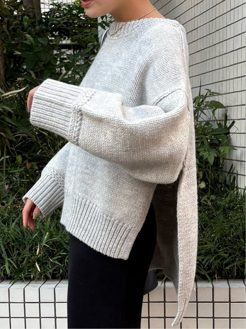 ドロー/DRAW ハンドウォッシャブル ウール混 ビックシルエット ニット