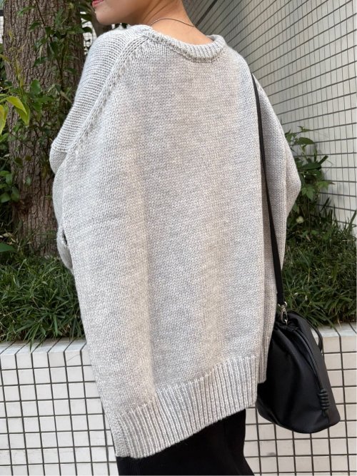 ドロー/DRAW ハンドウォッシャブル ウール混 ビックシルエット ニット