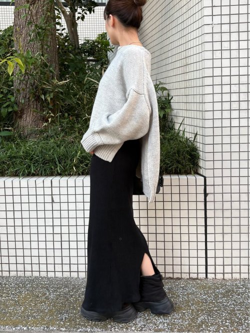 ドロー/DRAW ハンドウォッシャブル ウール混 ビックシルエット ニット