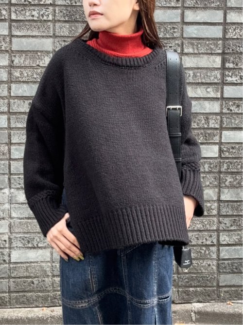 ドロー/DRAW ハンドウォッシャブル ウール混 ビックシルエット ニット