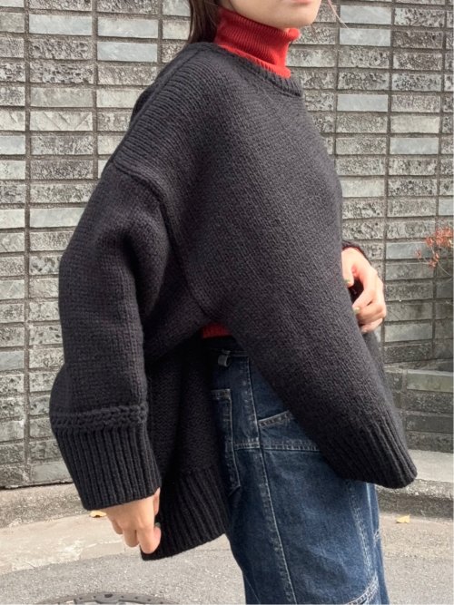 ドロー/DRAW ハンドウォッシャブル ウール混 ビックシルエット ニット