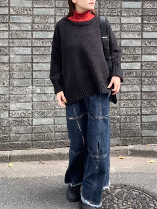 ドロー/DRAW ハンドウォッシャブル ウール混 ビックシルエット ニット