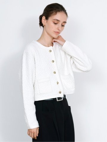 Tweed knit cardigan / ツイードニットカーディガン