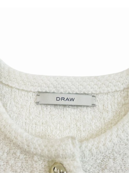 ドロー/DRAW ツイード調 ショート丈 ニットカーディガン