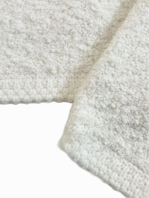 ドロー/DRAW ツイード調 ショート丈 ニットカーディガン