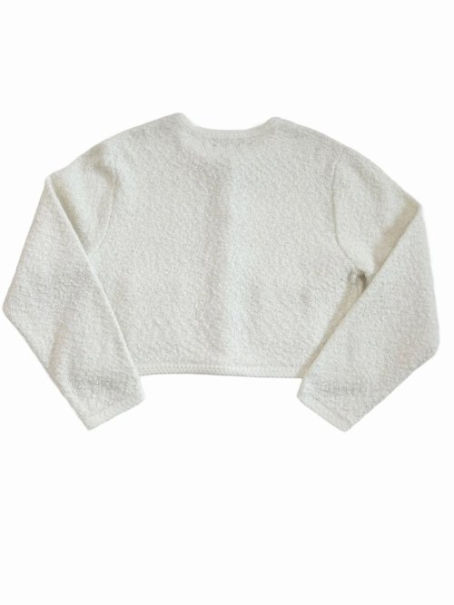 ドロー/DRAW ツイード調 ショート丈 ニットカーディガン