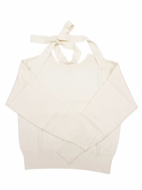 ドロー/DRAW チョーカー風リボン クルーニット