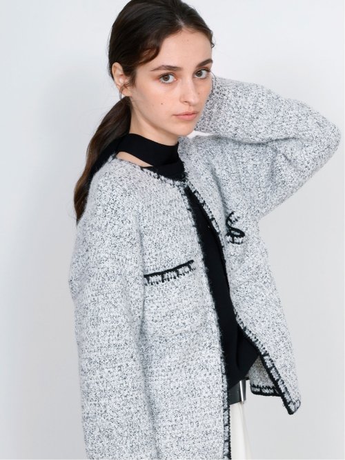 ドロー/DRAW チョーカー風リボン クルーニット