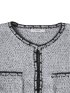 Contrast Trim Cardigan / ツイード風ニットカーディガン（バイカラーステッチ）