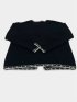 Contrast Trim Cardigan / ツイード風ニットカーディガン（バイカラーステッチ）