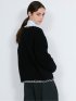 Contrast Trim Cardigan / ツイード風ニットカーディガン（バイカラーステッチ）