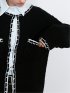 Contrast Trim Cardigan / ツイード風ニットカーディガン（バイカラーステッチ）