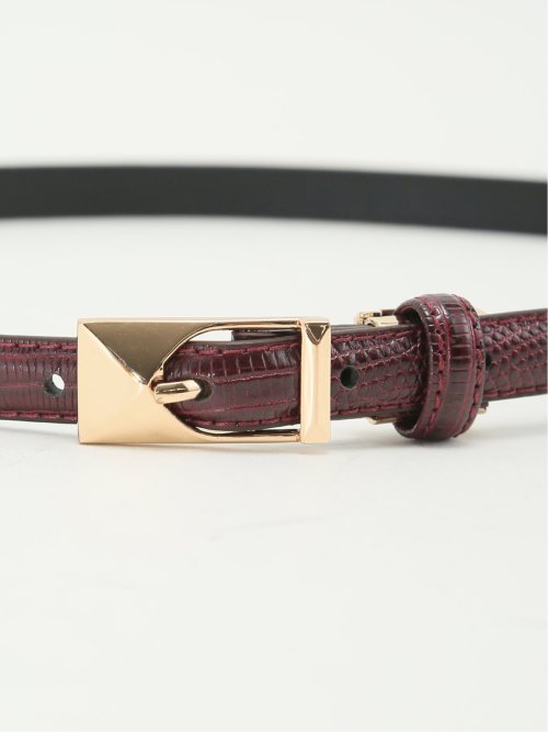 リザード型押し ナローベルト