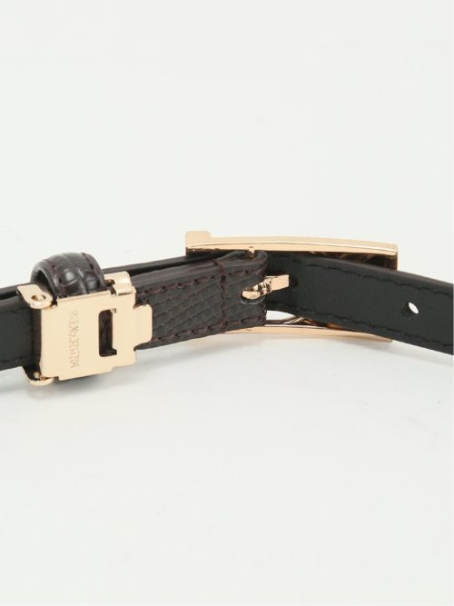 リザード型押し ナローベルト