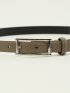 ビジネス ベルト レディース カット可能 合成皮革 サフィアーノ 型押し ナロー Hバックル
