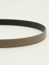 ビジネス ベルト レディース カット可能 合成皮革 サフィアーノ 型押し ナロー Hバックル