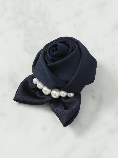 サテンパールローズ コサージュ