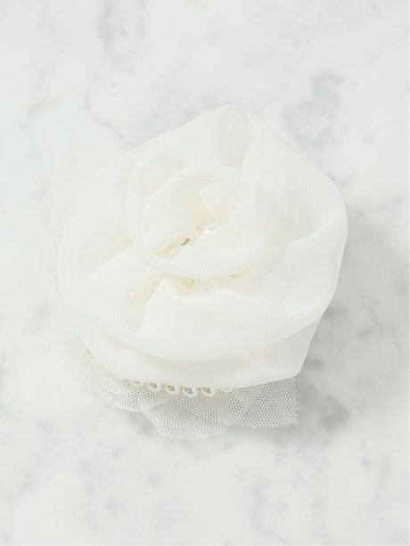 シフォンパールローズ コサージュ