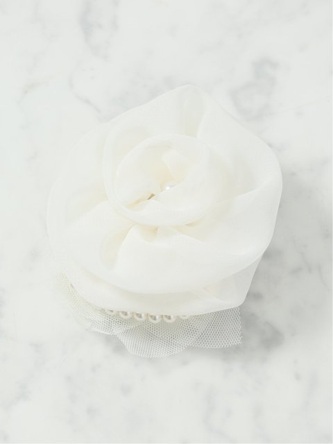 シフォンパールローズ コサージュ