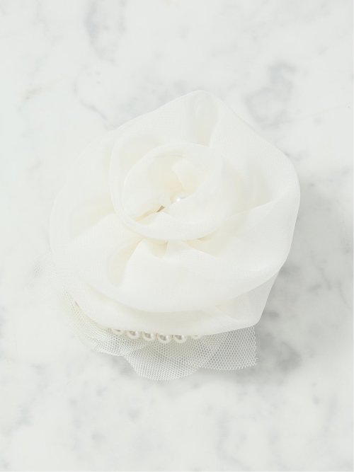 シフォンパールローズ コサージュ