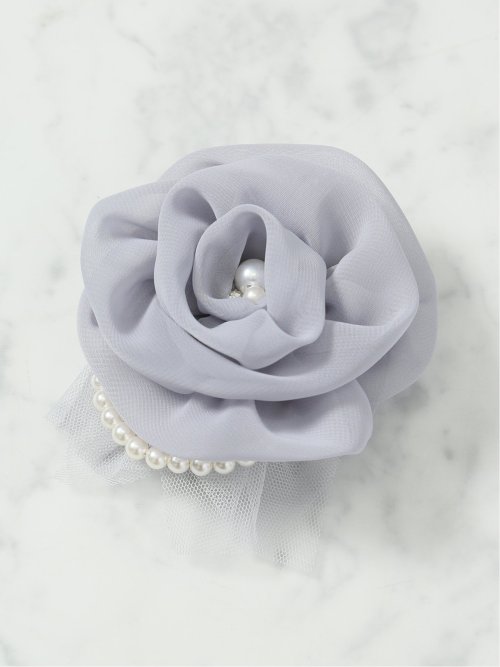 シフォンパールローズ コサージュ