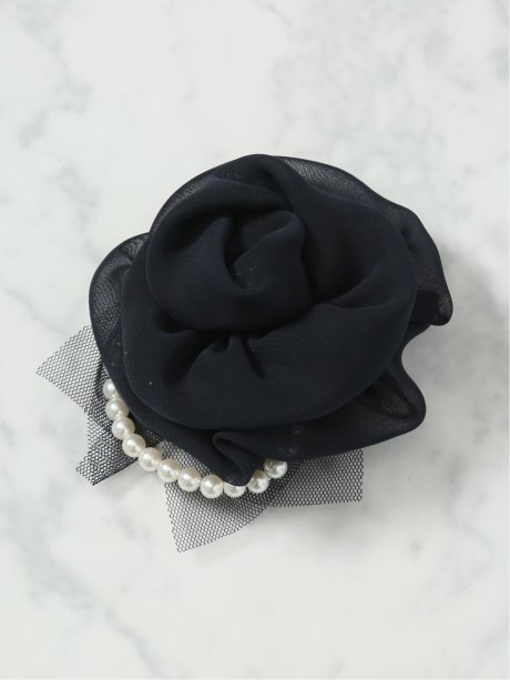 シフォンパールローズ コサージュ