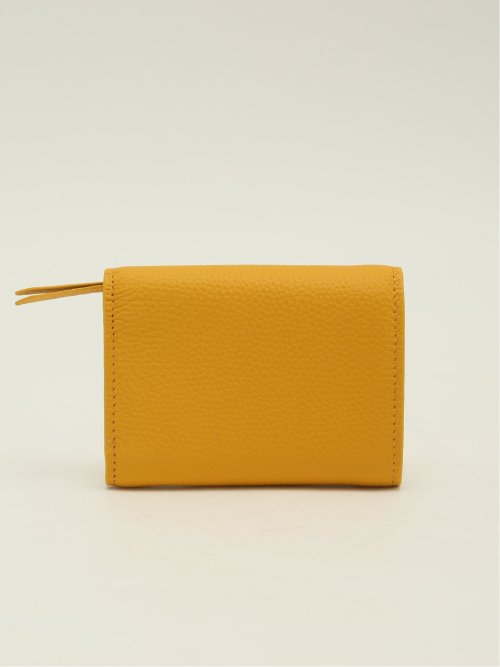 牛革 くるみボタン三つ折り 財布