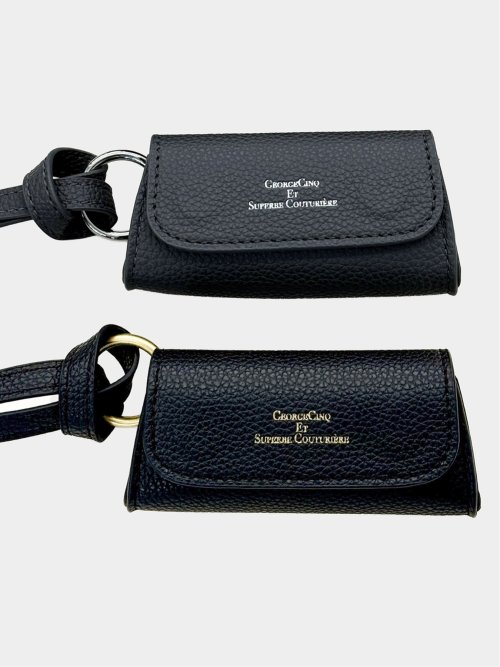 ドロー/DRAW ネックストラップ付 リップバッグ キップスキン調