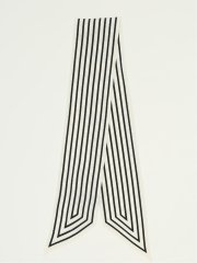 シルク ストライプ柄スカーフ