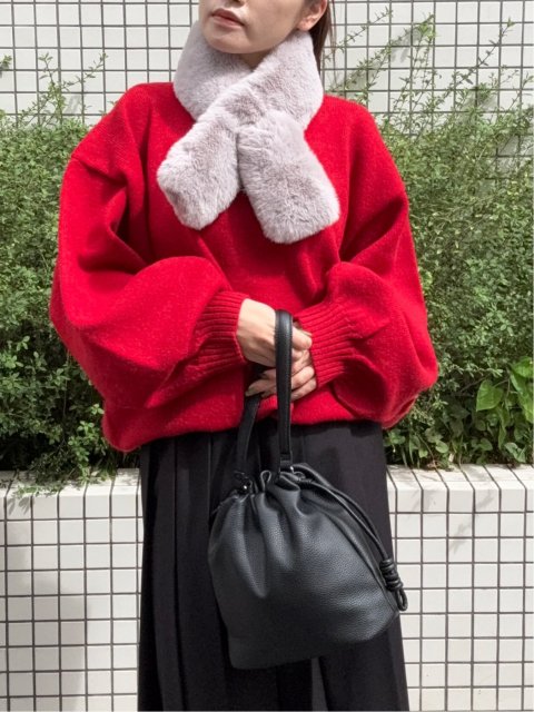 ドロー/DRAW ふわふわ ティペット ミニマフラー