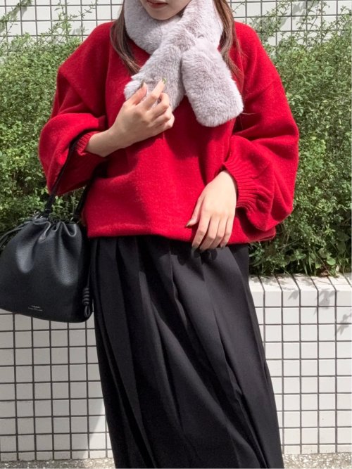 ドロー/DRAW ふわふわ ティペット ミニマフラー